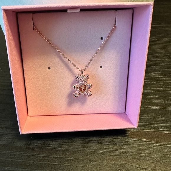 Swarovski Pink Teddy Bear Necklace - Picture 8 of 11